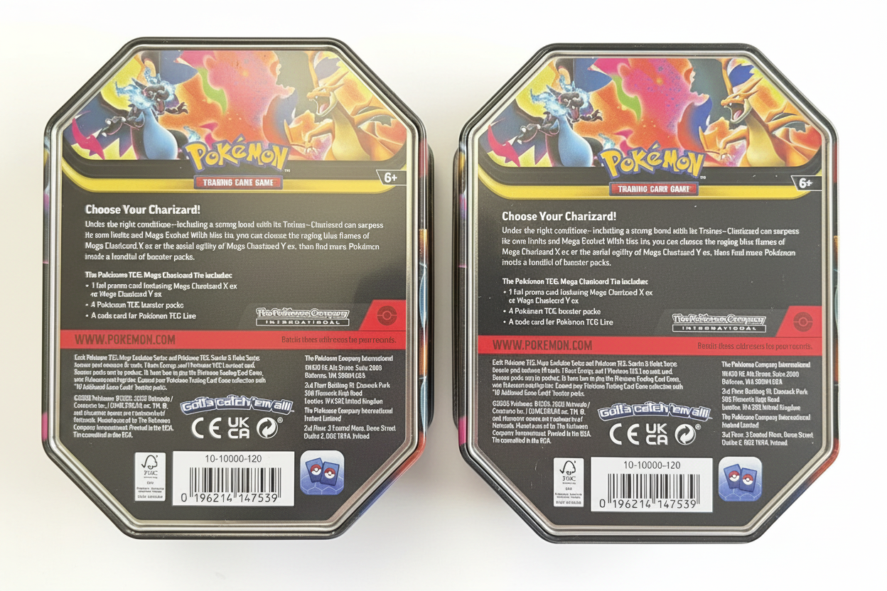 Pokémon Spring EX Tin Mega Charizard X und Y Rückseite